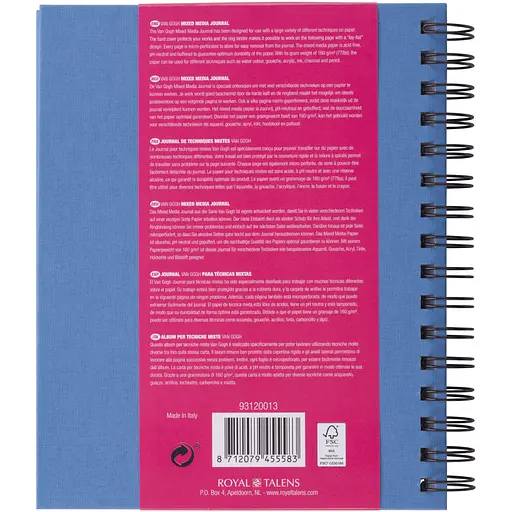 Альбом на спіралі Royal TalensVan Gogh mixed media А5 160 г/м2 50 аркушів - фото 2