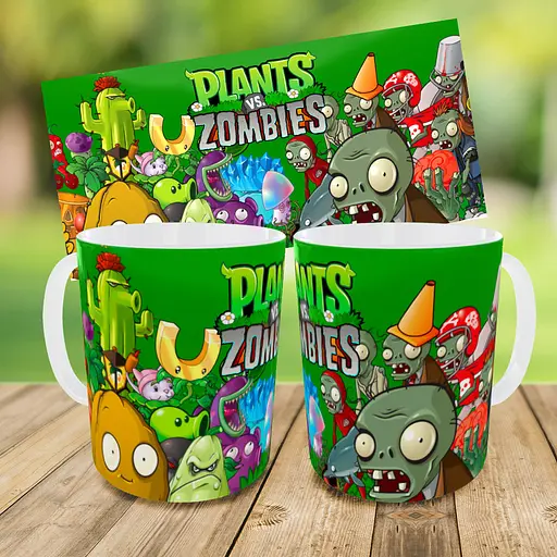 Набір: дитяча сумка-бананка+кружка Рослини проти Зомбі 32х15см, бананка для хлопчика через плече на подарунок (00948) - фото 3