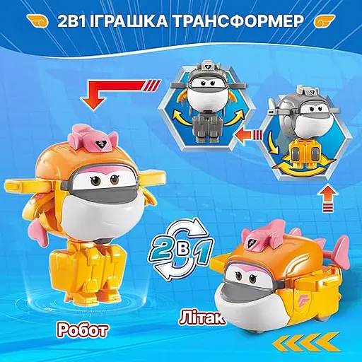 Ігрова фігурка-трансформер Super Wings Transform-a-Bots Тікі (Tiki) 5 см (EU780059) - фото 4