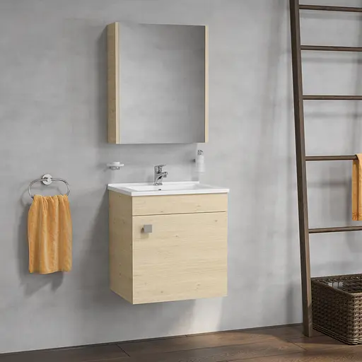 Тумба підвісна RJ Atlas із умивальником RJ Jenor RZJ510 50 см дуб RJFU005-10OK - фото 5