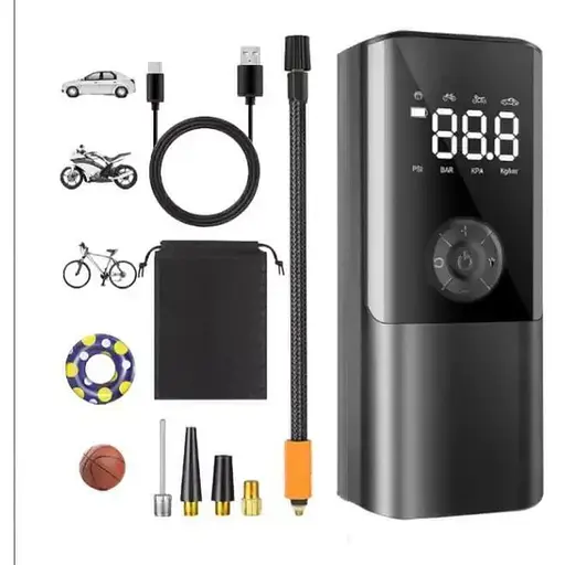 Автомобільний повітряний насос Inflador Jn-058 для авто мото та велосипедів