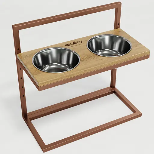 Hollky Flex L — регулируемые миски на подставке для больших собак (2 × 1.8 л) - фото 4