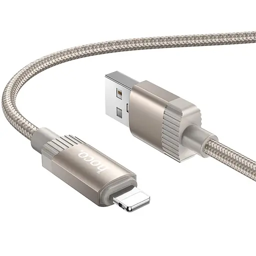 Дата кабель Hoco X117 Star USB to Lightning 2.4A (1m) Gold - фото 2