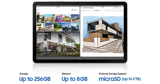 Планшет Samsung Galaxy Tab S10 Lite (X406) 10.9" 8ГБ, 256ГБ, 5G, 8000мА•год, Android, сірий - фото 3