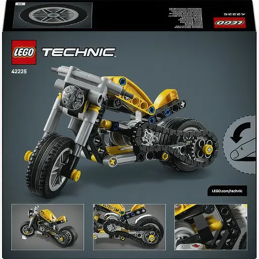 Конструктор LEGO Technic Жовтий мотоцикл 151 деталь (42225) - фото 8