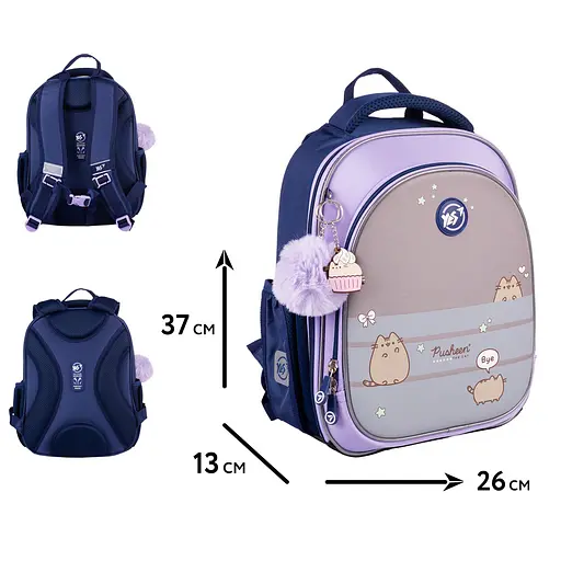 Школьный рюкзак  полукаркасный YES Pusheen Playful S-109 - фото 2