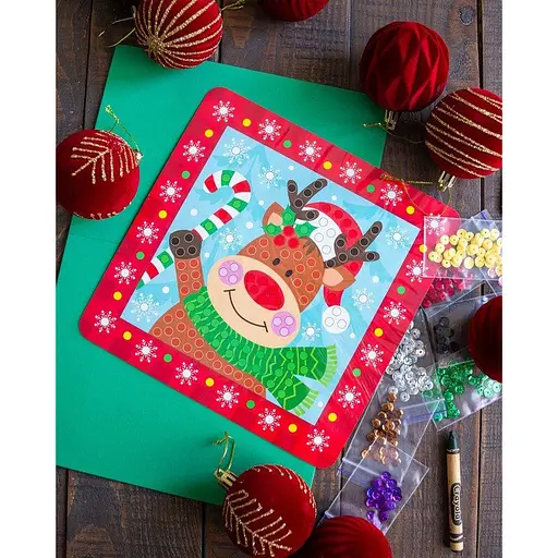 Дитячий набір для творчості "Новорічні листівки з паєтками" 10100694 - фото 6