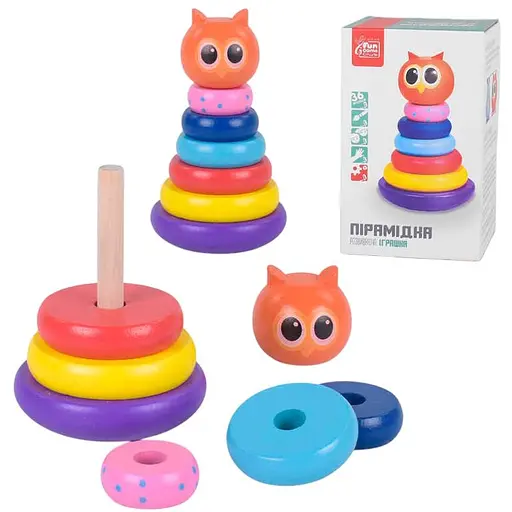Дерев’яна гра Fun Game Пірамідка, 91552