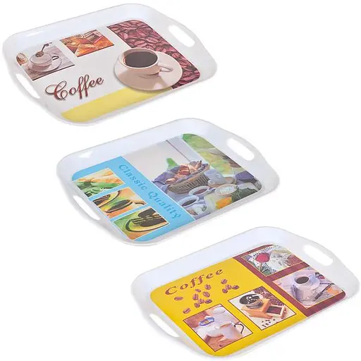 Піднос прямокутний з ручками 7016, 40*28*3 см