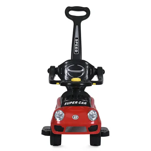 Каталка-толокар Bambi Racer M 5784-3 с родительской ручкой и музыкой, красный - фото 2