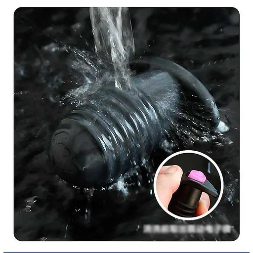 Силиконовый анальный вибратор водостойкий унисекс черный 5 см - фото 6