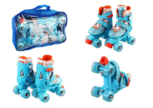 Ролики, розмір 27-30, синій, PU колеса, світлові ефекти, діаметр коліс 4.5 см, у сумці