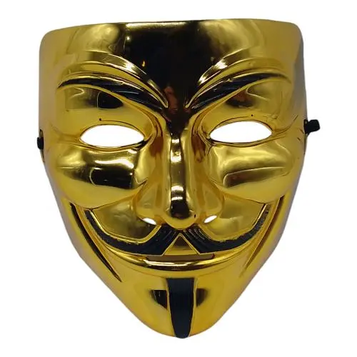 Маска Анонімус Гая Фокса золото - фото 1