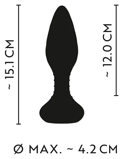 Анальна пробка Anos Finest Butt Plug Wear 15.1 см (чорний) - фото 8