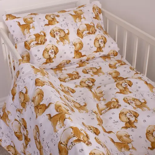 Комплект постельного белья MirSon Бязь 20-0020 Red dogs 175х210 бежевый (2200010264227) - фото 4