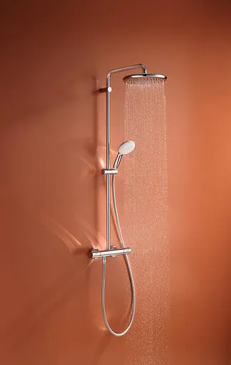 Душова система з термостатом для настінного монтажу Grohe Tempesta System 250 26670001, Хром - фото 5