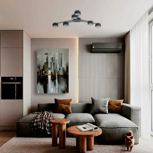 Люстра Ardero ML482-6 під лампу чорний - фото 3