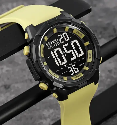 Чоловічий наручний годинник Skmei 1845 Жовтий - фото 5