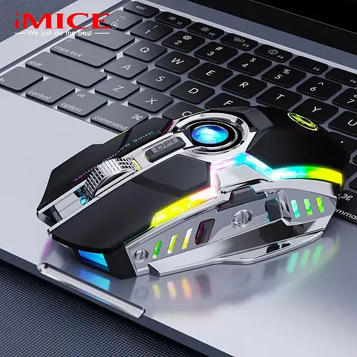 Мышь беспроводная Imice G7 с аккумулятором и подсветкой 2.4G - фото 6