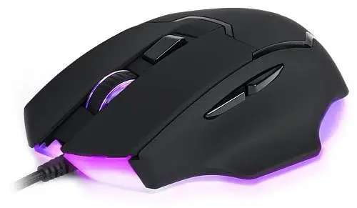 Мышь REAL-EL RM-555, Black, USB, оптическая, 800/1200/1600/2400 dpi, 6 кнопок, 1,8 м, встроенная подсветка (RM-555) - фото 3