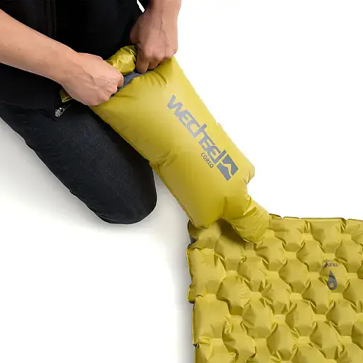 Коврик надувной Wechsel Coreo Double-Tube TL салатово-серый (233122) - фото 6