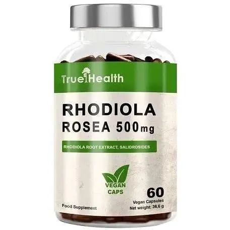 Экстракт родиолы розовой True Health Rhodiola Rosea 500 mg, 60 вегакапсул для борьбы со стрессом