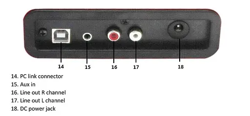 Проигрыватель виниловых дисков Denver VPL-120 BLUE 3-скоростной со стереодинамиками, чемодан / портфель - фото 6