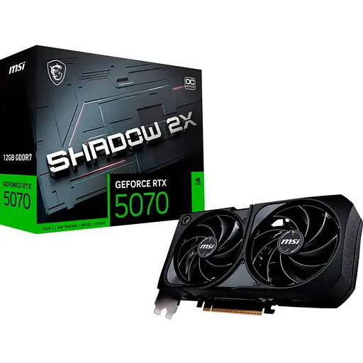 Видеокарта MSI GeForce RTX 5070 12G SHADOW 2X OC (G5070-12S2C) UA [135647]