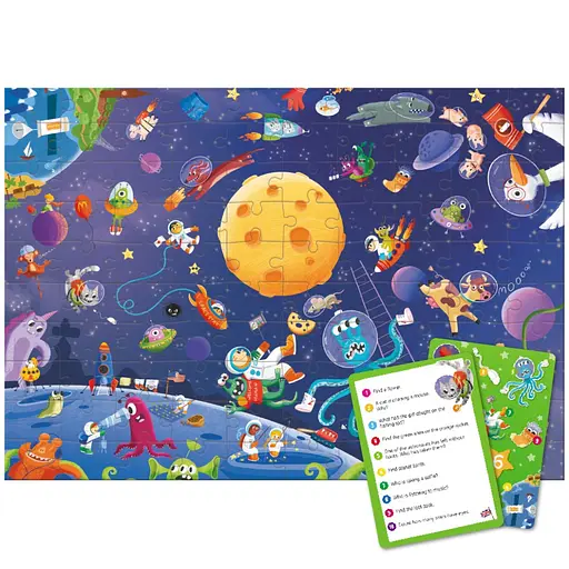 Дитячий пазл Шукай та знаходь "Шалений космос" DoDo Toys 300668, 100 елементів - фото 3