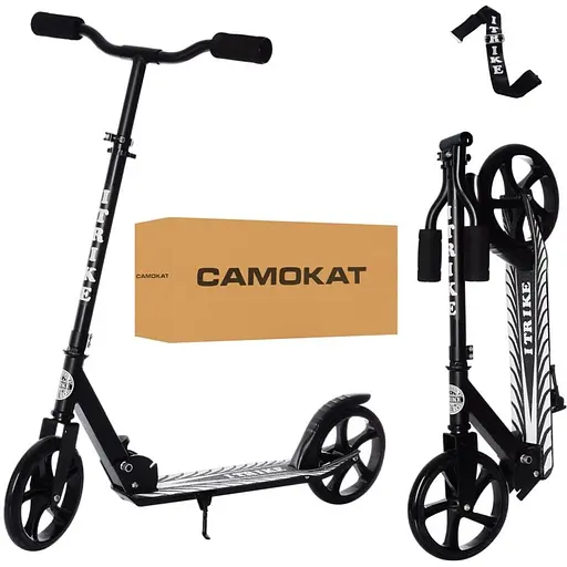 Самокат дитячий iTrike складаний 30х11х87-96 см Чорний 000222959