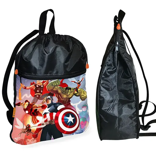 Школьный рюкзак детский Герои Марвел + Сумка для обуви спортивной формы рюкзак-мешок мальчику (01909) - фото 2