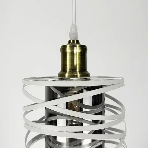 Підвіс у білому корпусі з графітовим плафоном 16х16 см | Арт. 12333/1 WT+GR | Line F - фото 3