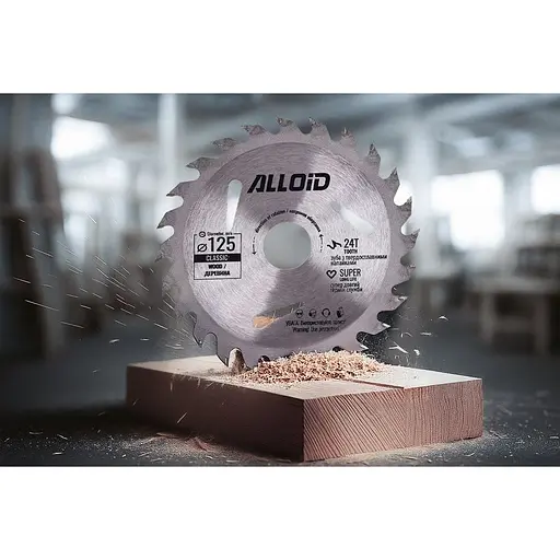 Диск пильный по дереву Alloid Building Tools с твердосплавными напайками 125х22.2 мм (WS-12524) - фото 8