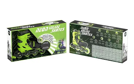 Роликовые коньки Neon Inline Skates Зеленый Размер 34-37 - фото 2