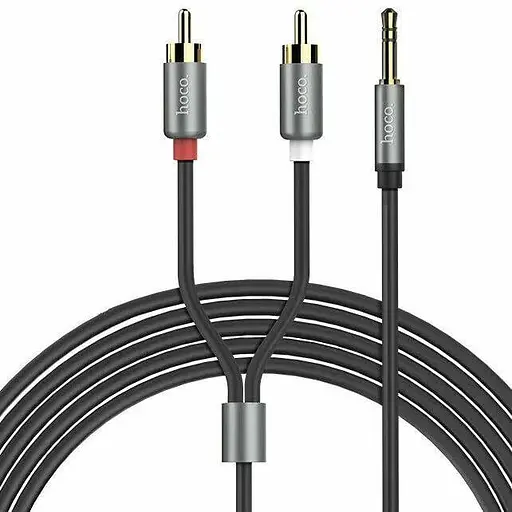 Адаптер rca3.5 мм перехідник Hoco UPA10 Double lotus AUX audio cable 1.5 м