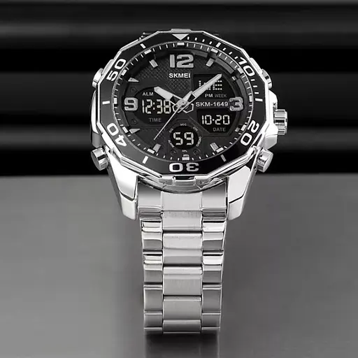 Наручний годинник чоловічий Skmei 1649 Silver, 1649SI (18423) - фото 3