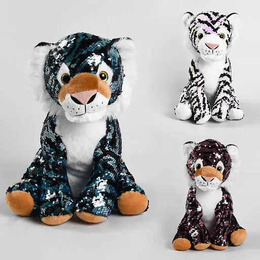 М’яка іграшка Тигр в паєтках (В асортименті) - фото 2