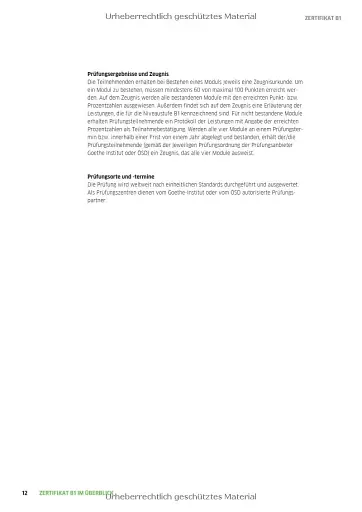 Zertifikat B1 - Prufungsziele, Testbeschreibung: Deutschprüfung für Jugendliche und Erwachsene. Deutsch als Fremdsprache - фото 6