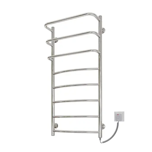 Електрична Сушарка для рушників Kosser Каскад Дуга 1000x500/8 ER рег. ДКД04ЕR, Хром, Праве - фото 1