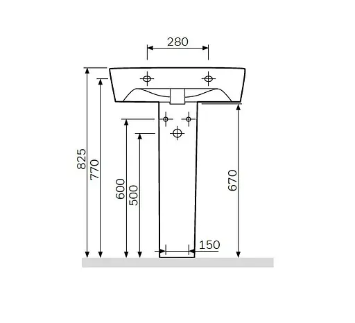 П'єдестал для раковини AM.PM Spirit C704910WH, Білий - фото 2