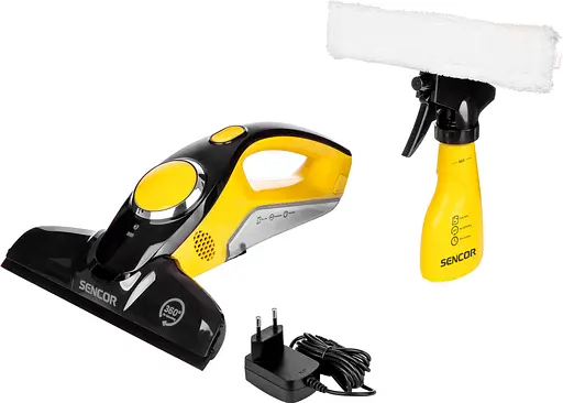 Пылесос беспроводной Sencor влажная уборка автон. работа до 20 мин для мытья окон черно-желтый - фото 5