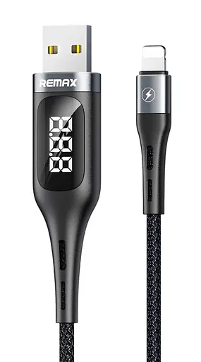 Кабель для iPhone 11 Xs Xr 8, 7 с LED-дисплеем Remax RC -096i Lightning - фото 1