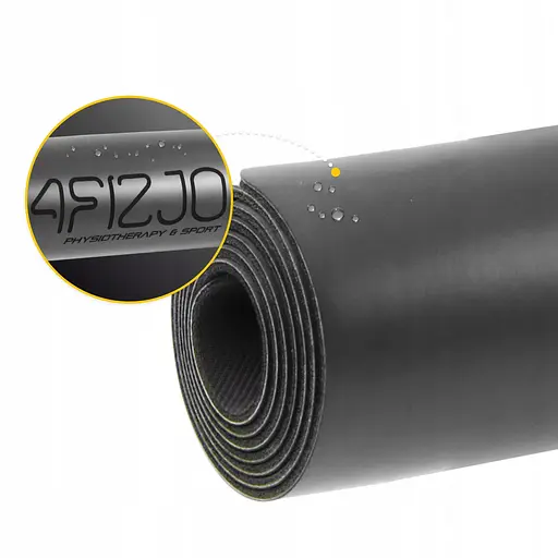 Коврик (мат) спортивный 4FIZJO PU 183 x 68 x 0.4 см для йоги и фитнеса 4FJ0587 Black (P-5907739319531) - фото 4