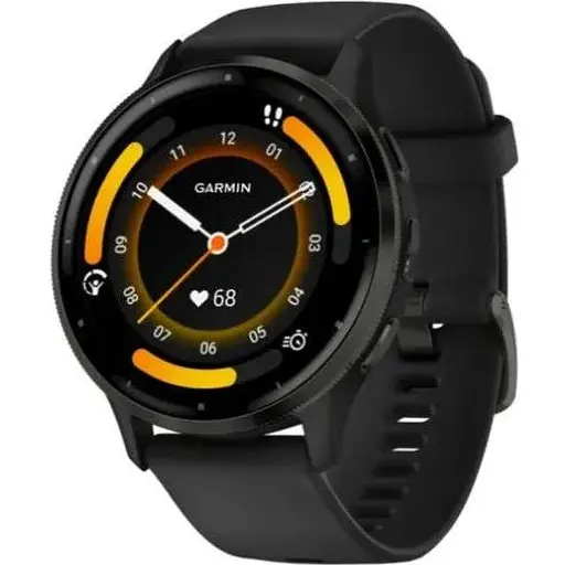 Смарт-часы Garmin Venu 3 Slate Stainless Steel Bezel with Black Case and Silicone Band (010-02784-01/51/41) - фото 1