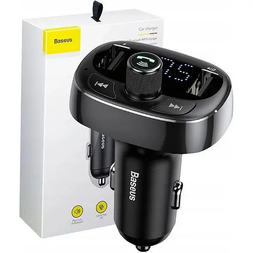 ФМ-модулятор – автоадаптер BASEUS S-09 T-typed MP3 (CCMT000301) Tarnish - фото 3