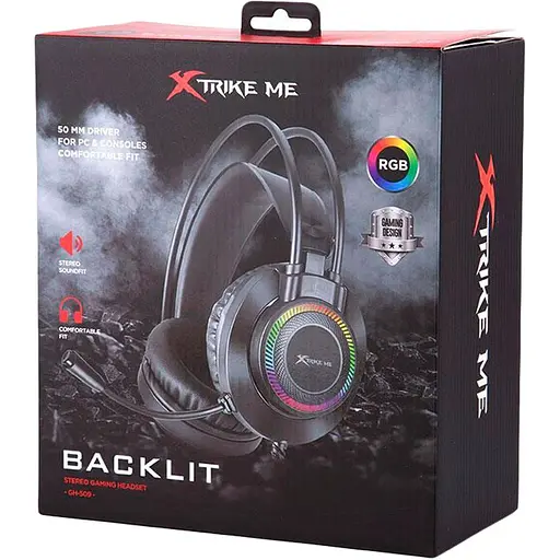 Навушники ігрові Xtrike Me GH-509 RGB Black [117481] - фото 4