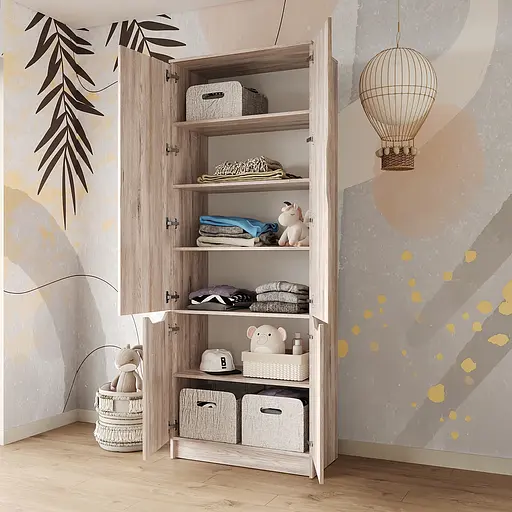 Шафа розпашна MebelStar 4Д Лілу 80x40x210 см Аляска сірий (MBS-1409) - фото 3