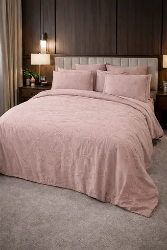 Комплект постільної  білизни євро 200х220  Premium сатин пудровий TC303376158 - фото 2
