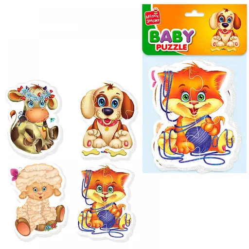 Игра развивающая Vladi Toys магнитные пазлы Малыш сможет Домашние животные (укр)