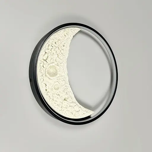 Настенно-потолочный светильник с имитацией полумесяца на 3 режима Ø 42 см Line F Арт. W138-420 BK - фото 5